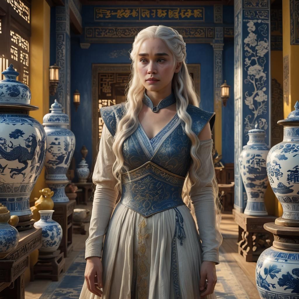Daenerys Targaryen in Room with Ginger Jars