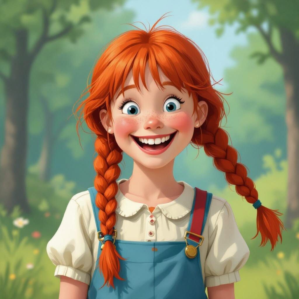 Pippi Longstocking's Wild Smile in Nature