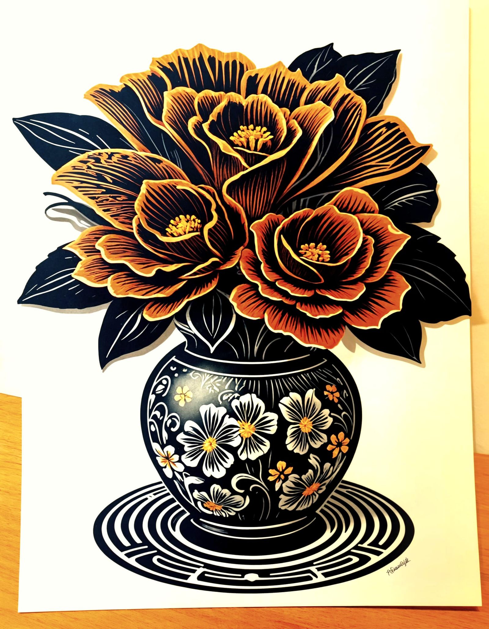 Mysterious Art Nouveau Floral in Exotic Fantasy Style