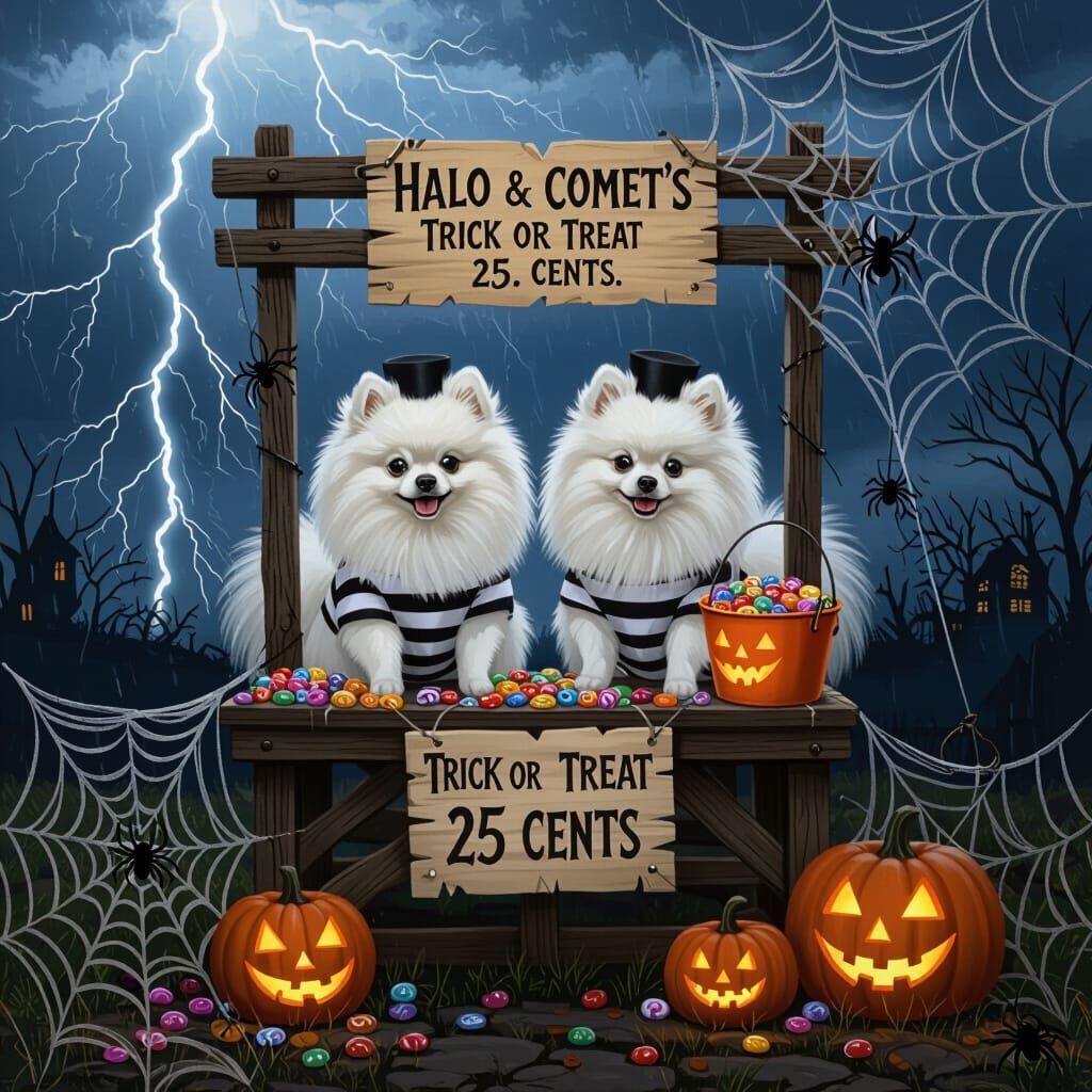 Prisoner Pomeranians Host Spooky Trick or Treat Stand