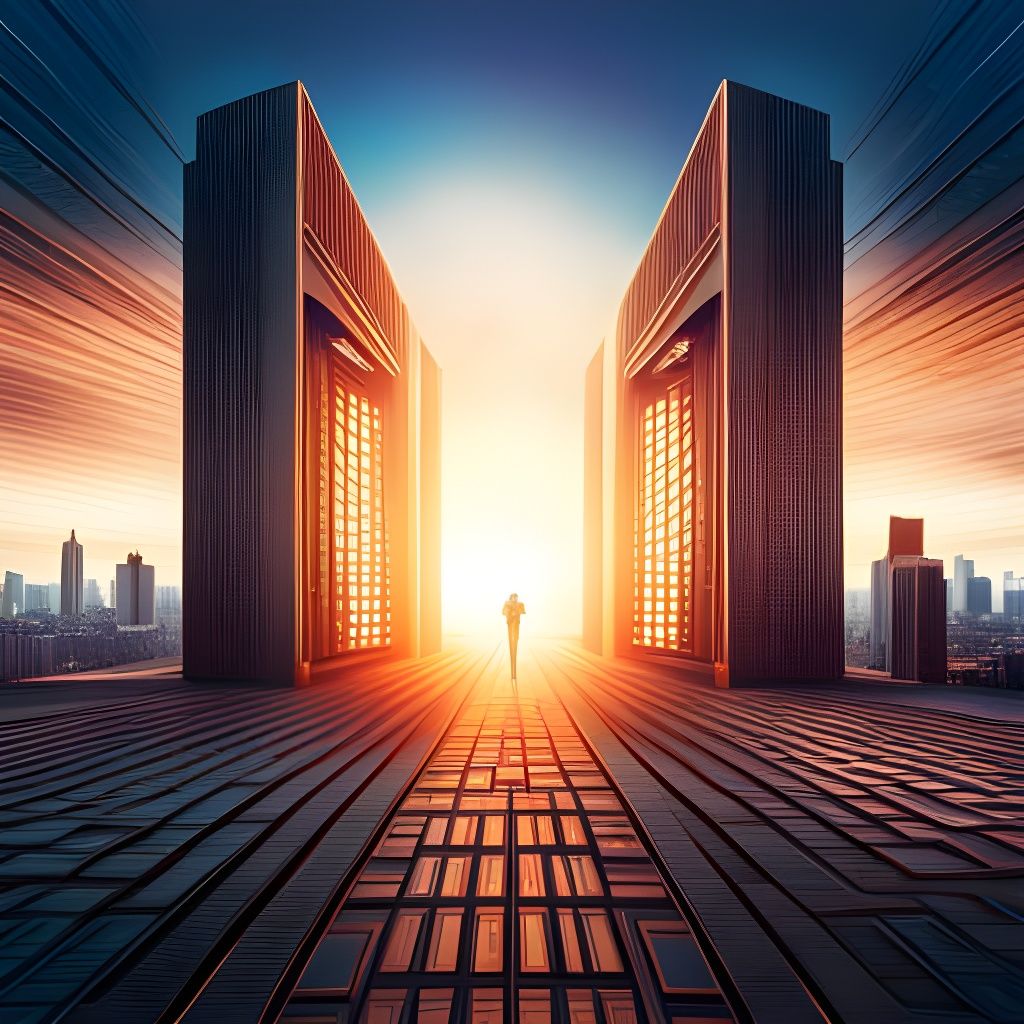 Futuristic Teleporter in Hyperrealistic Style