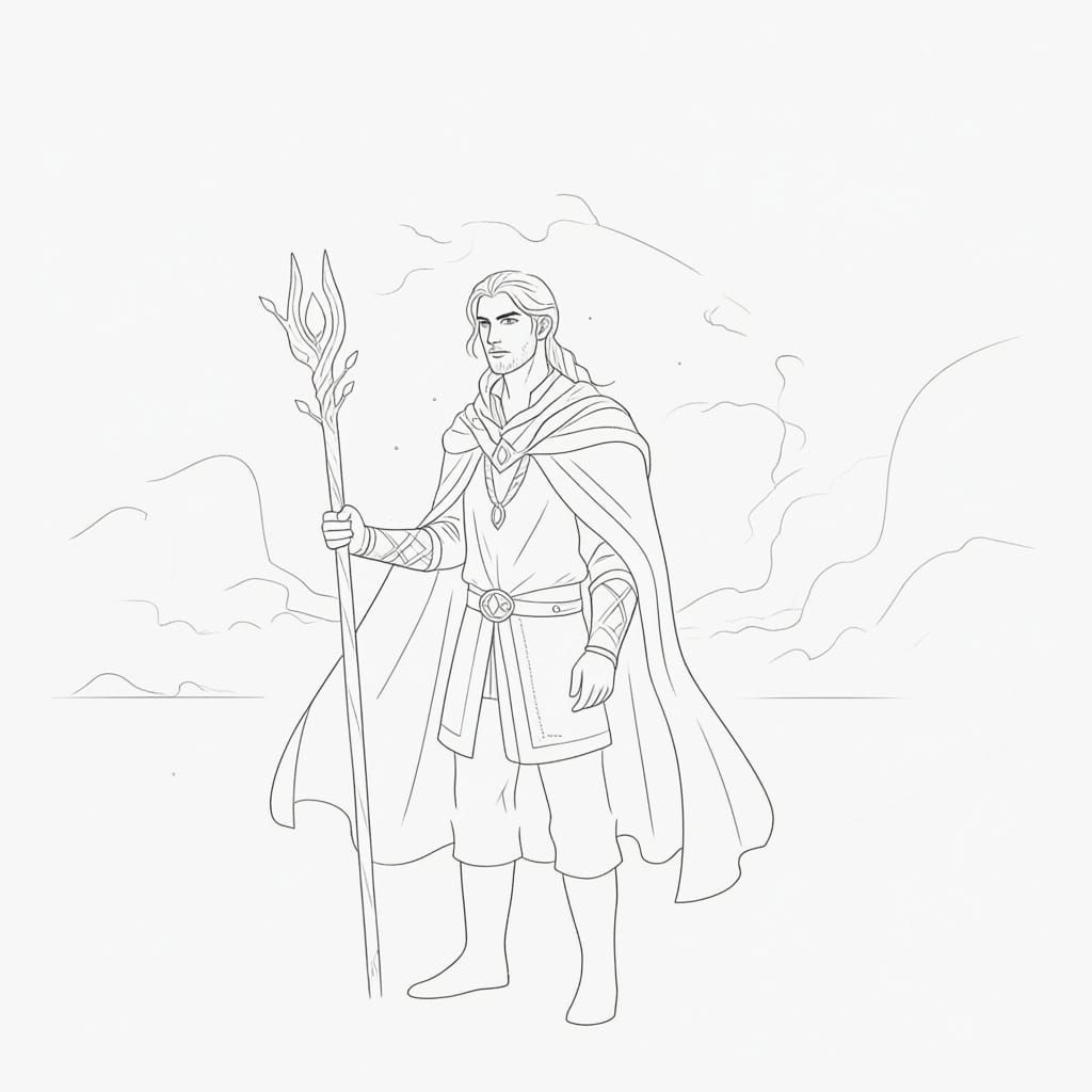 Digital Illustration with Clean Linework