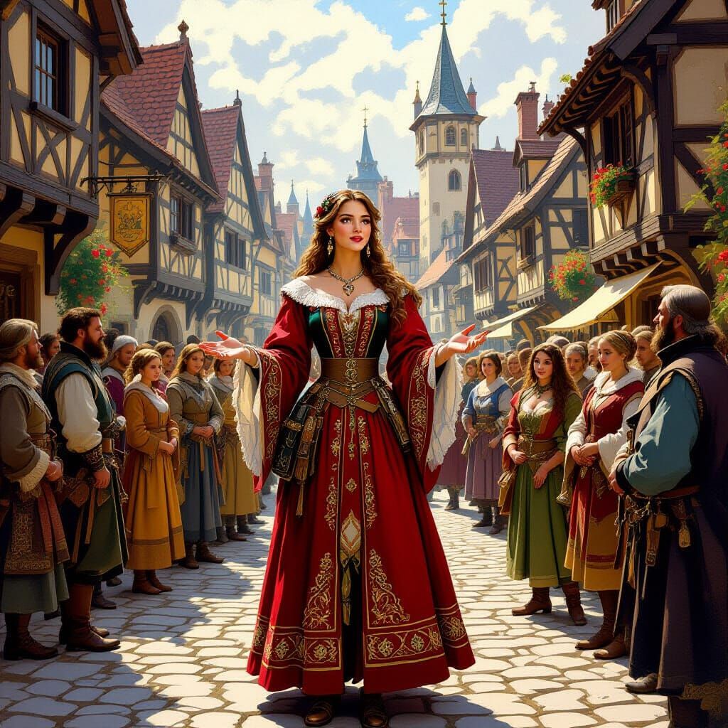 Piper Addresses Hammelin: Golden Light, Ornate Detail