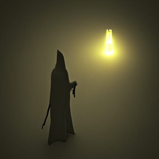 Soul Reaper Emerges in Flickering Light