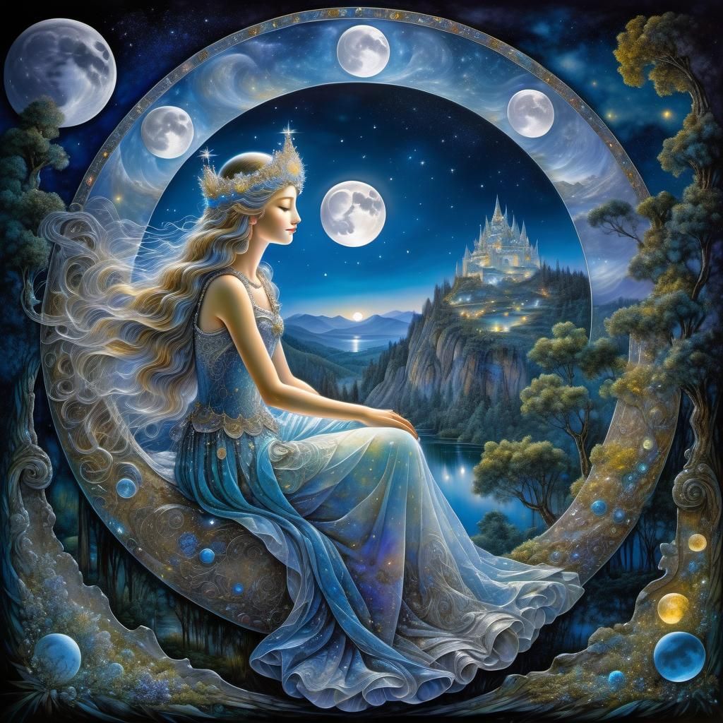 Ethereal Moon Princess in Fantasy Style