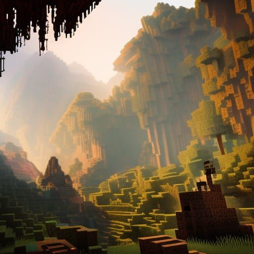 Minecraft Dark Fantasy Concept Art in 8K