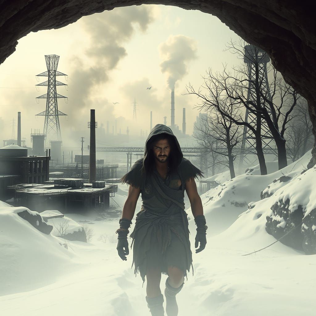 Ethereal Post-Apocalyptic Landscape in Double Exposure