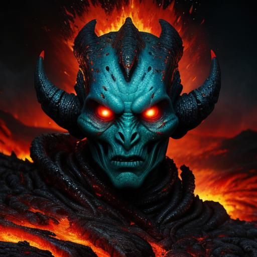 Hyperrealistic Alien Lava Landscape Concept Art