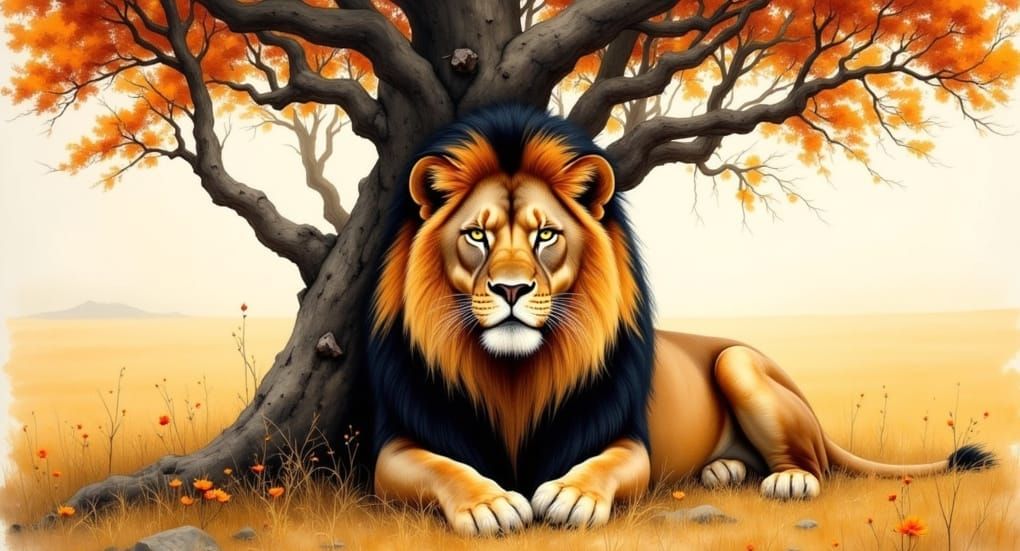 Majestic Powerful Lion