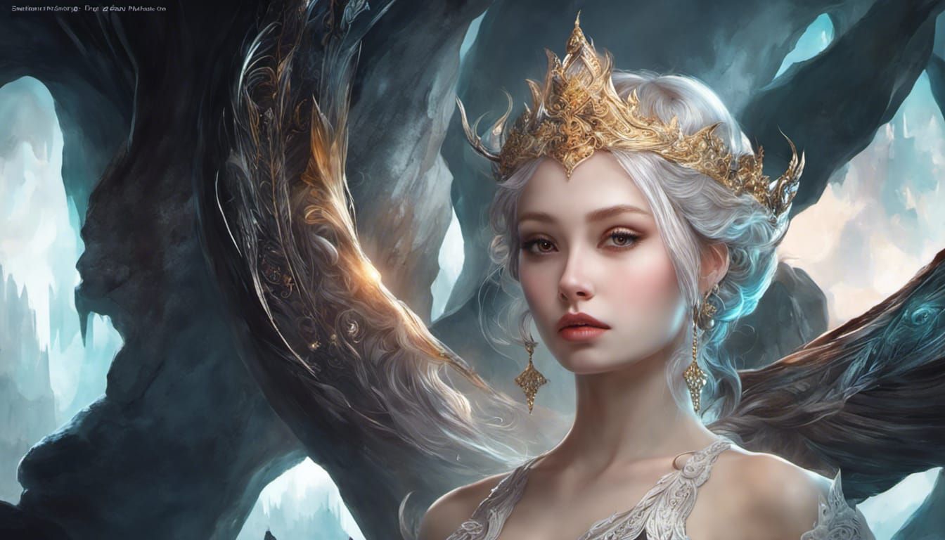 Princess Temptation in Dark Cave: A Sakimichan-Style Artwork