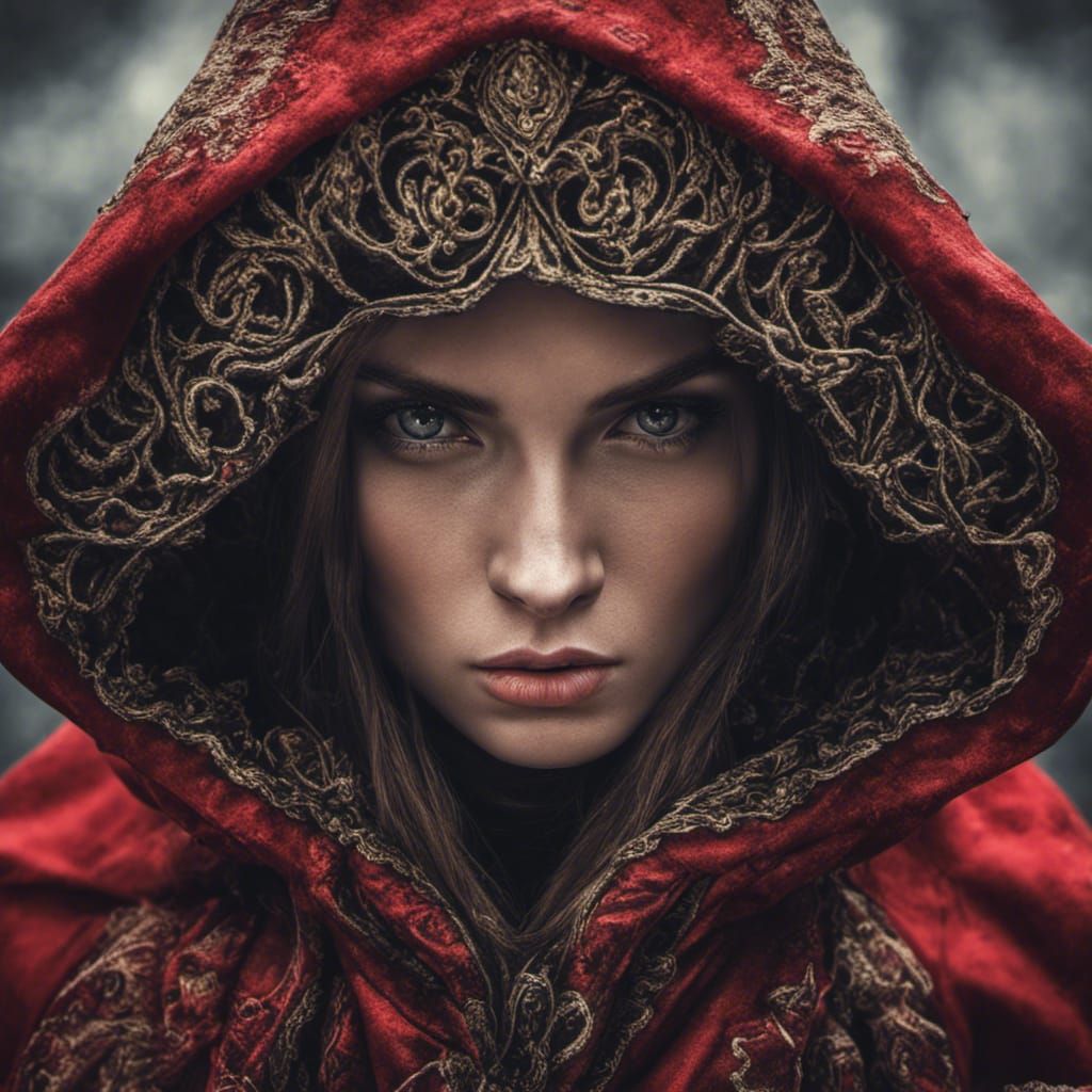 Elven Rouge Portrait with Hood and Black Clothes