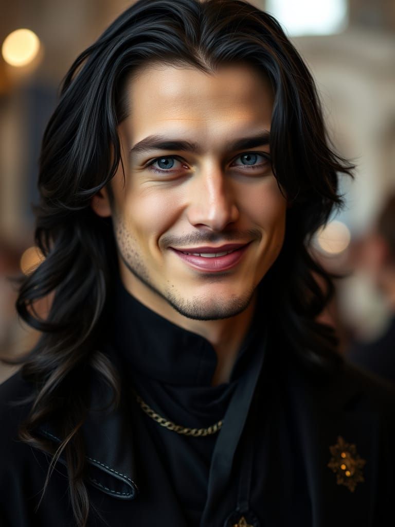 Charming Knight at a Medieval Castle Ball