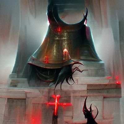 Sinister Bell Tolls in Dark Fantasy Style