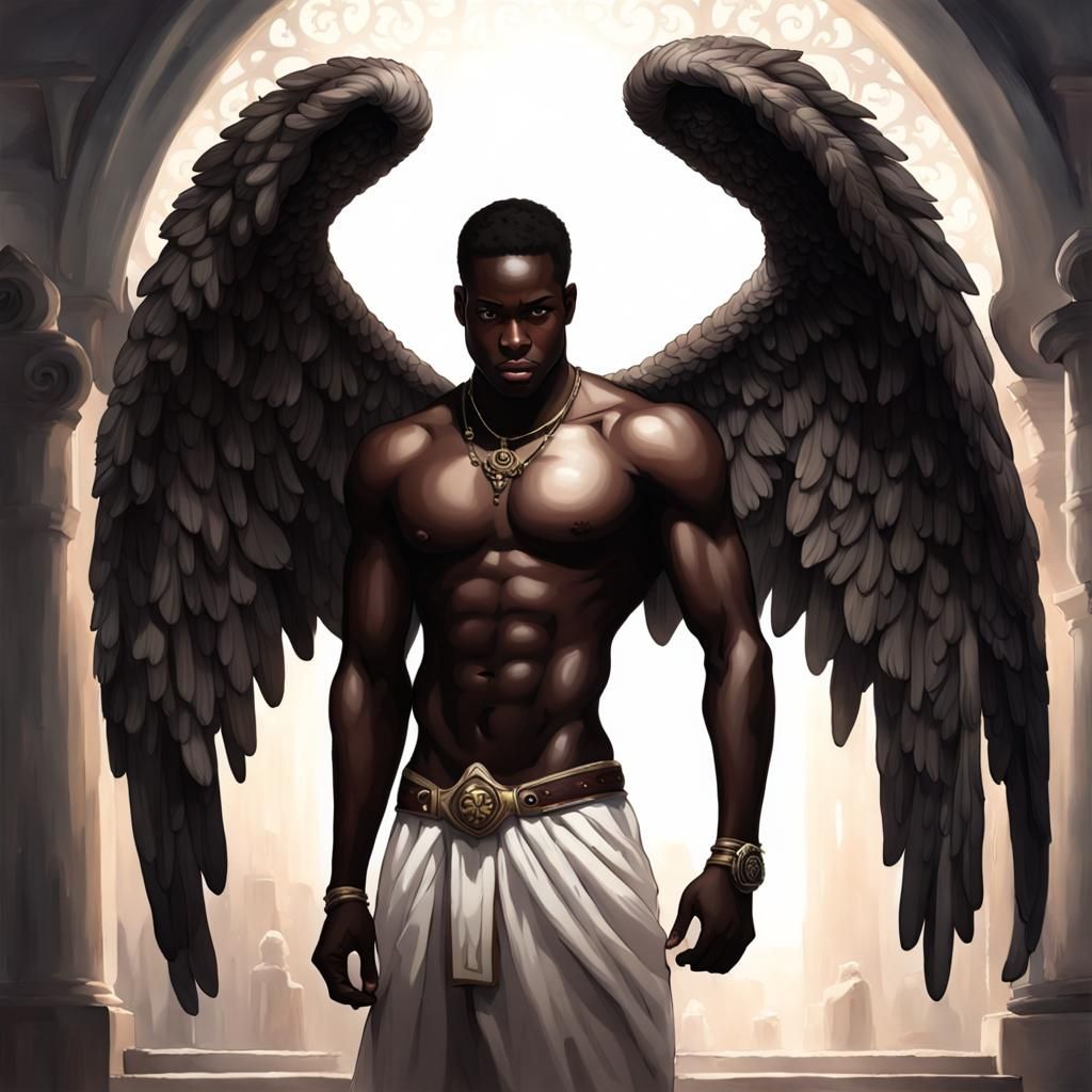Strong Dark-Skinned Male Archangel