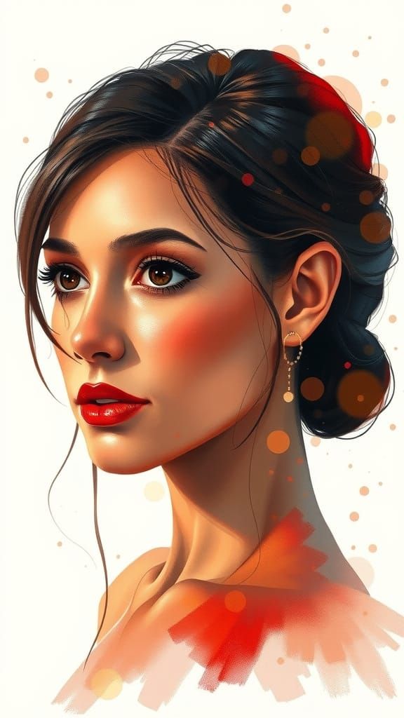 Ethereal Jessica Alba Profile in Van Gogh Style