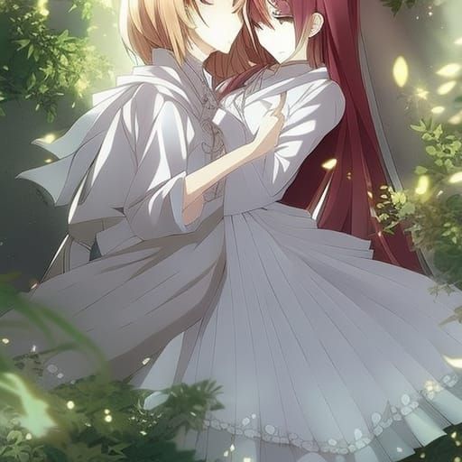 Character Inside Book in Anime Style