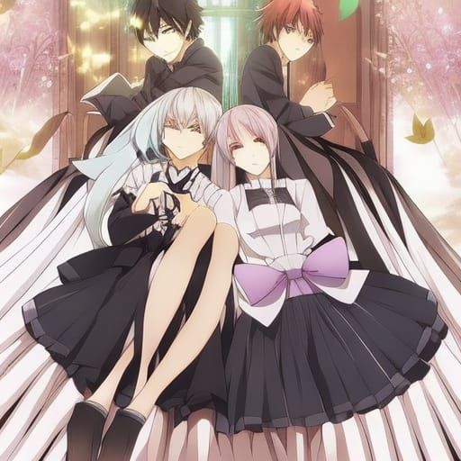 Anime Character Inside a Book: Key Visual Art