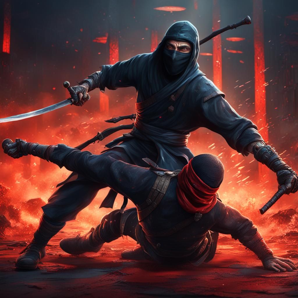 Ninja Assassin in Detailed Matte Painting