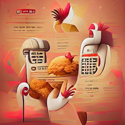 Telemarketing fried chicken Behance HD HDR art deco