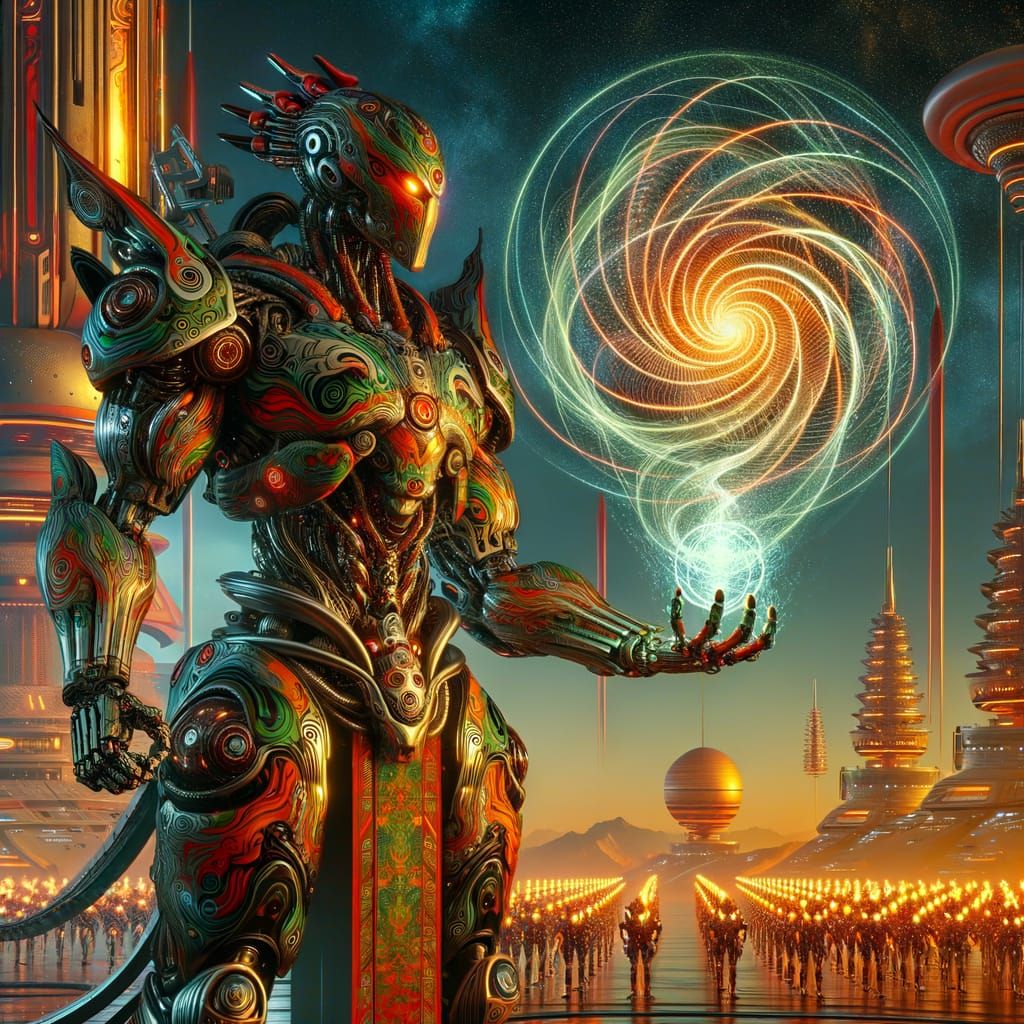 Cyborg Samurai Conjures Nuclear Energy on Alien Planet