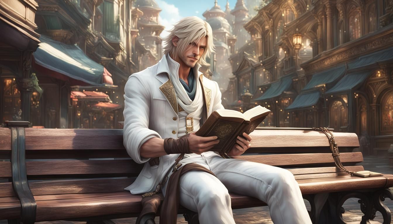 Snow Villiers Reads Bible: Hyperdetailed Digital Portrait