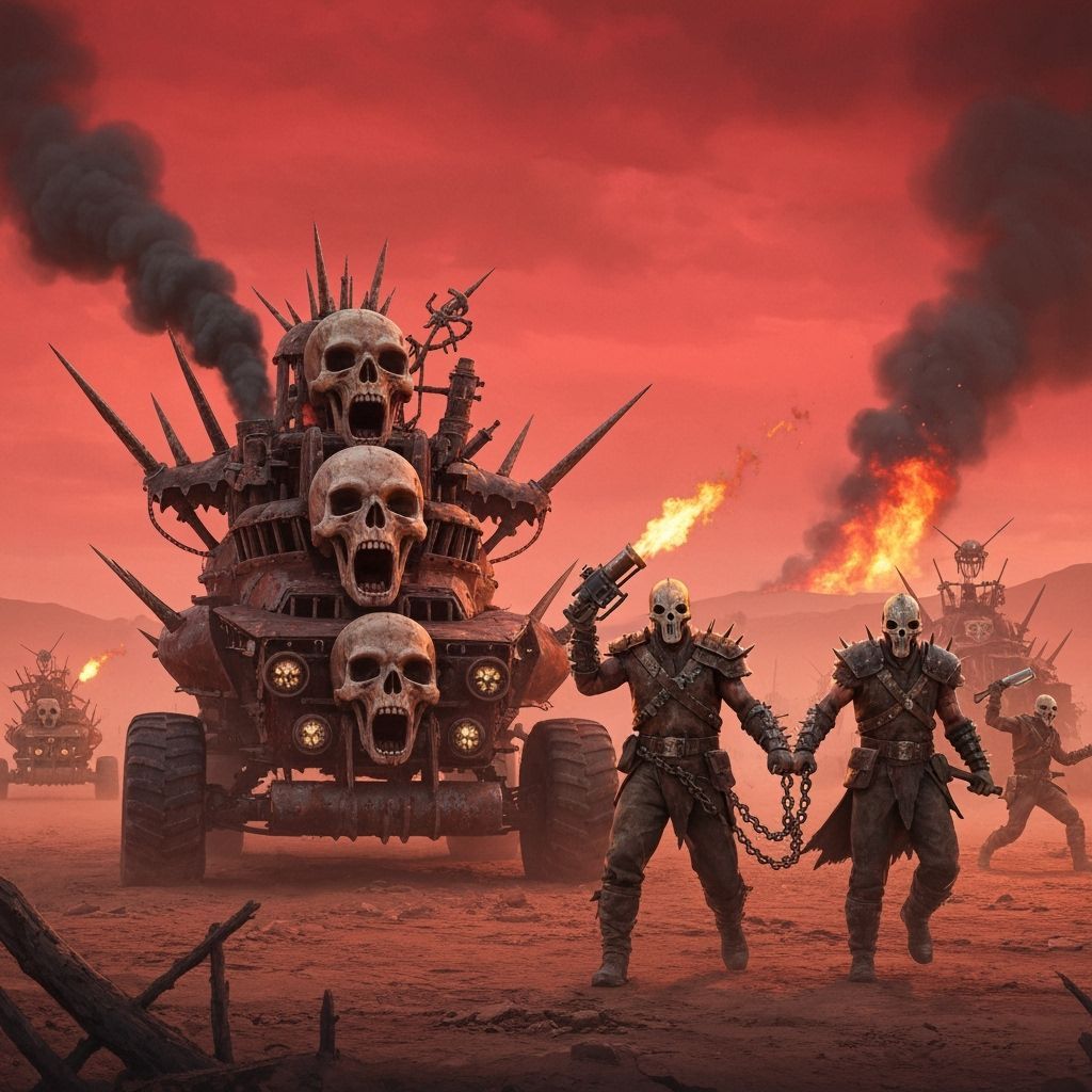 Post-Apocalyptic Wasteland Convoy of War Vehicles