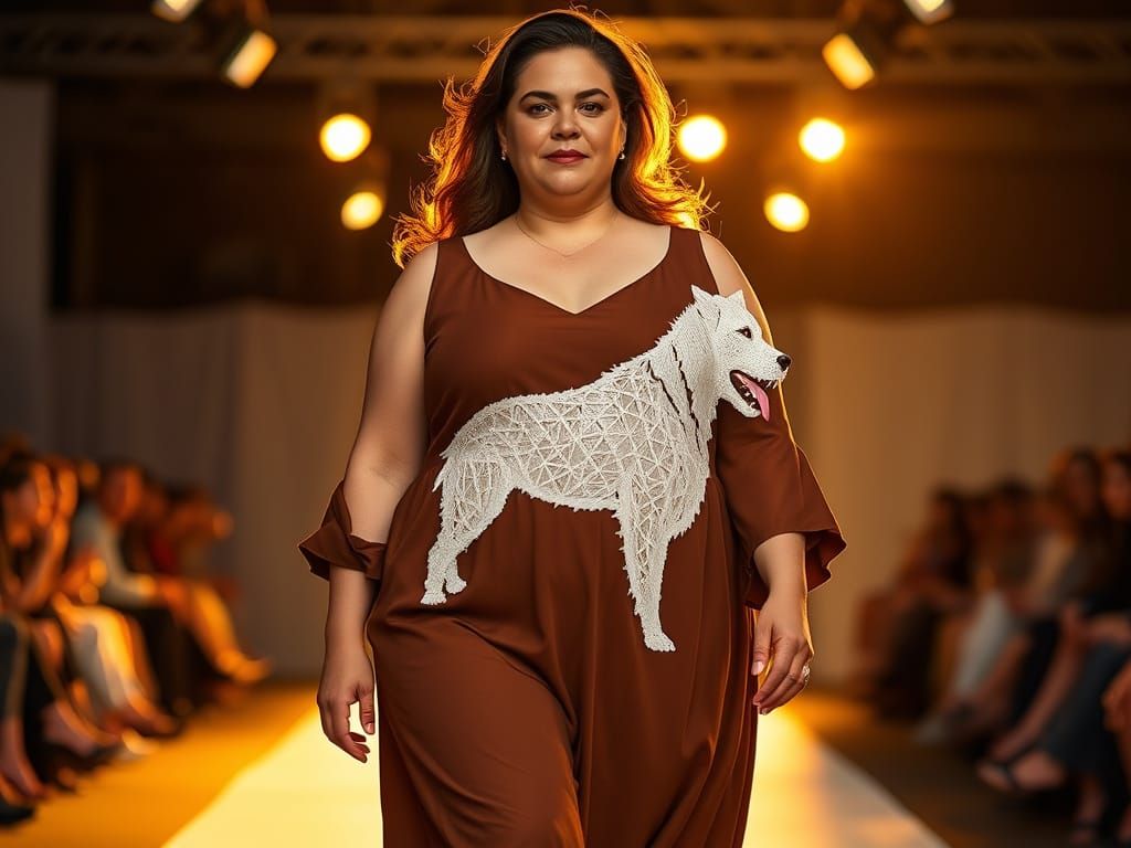 Haute Couture Fashion Show Featuring Dog-Inspired Dress