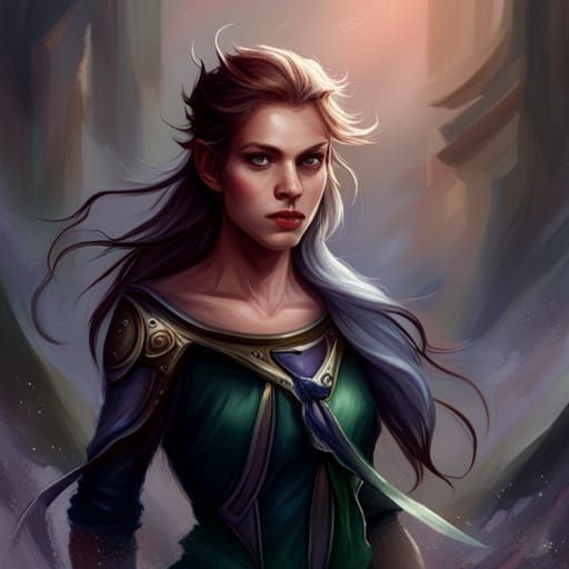 Beautiful Tiefling with Ornate Horns