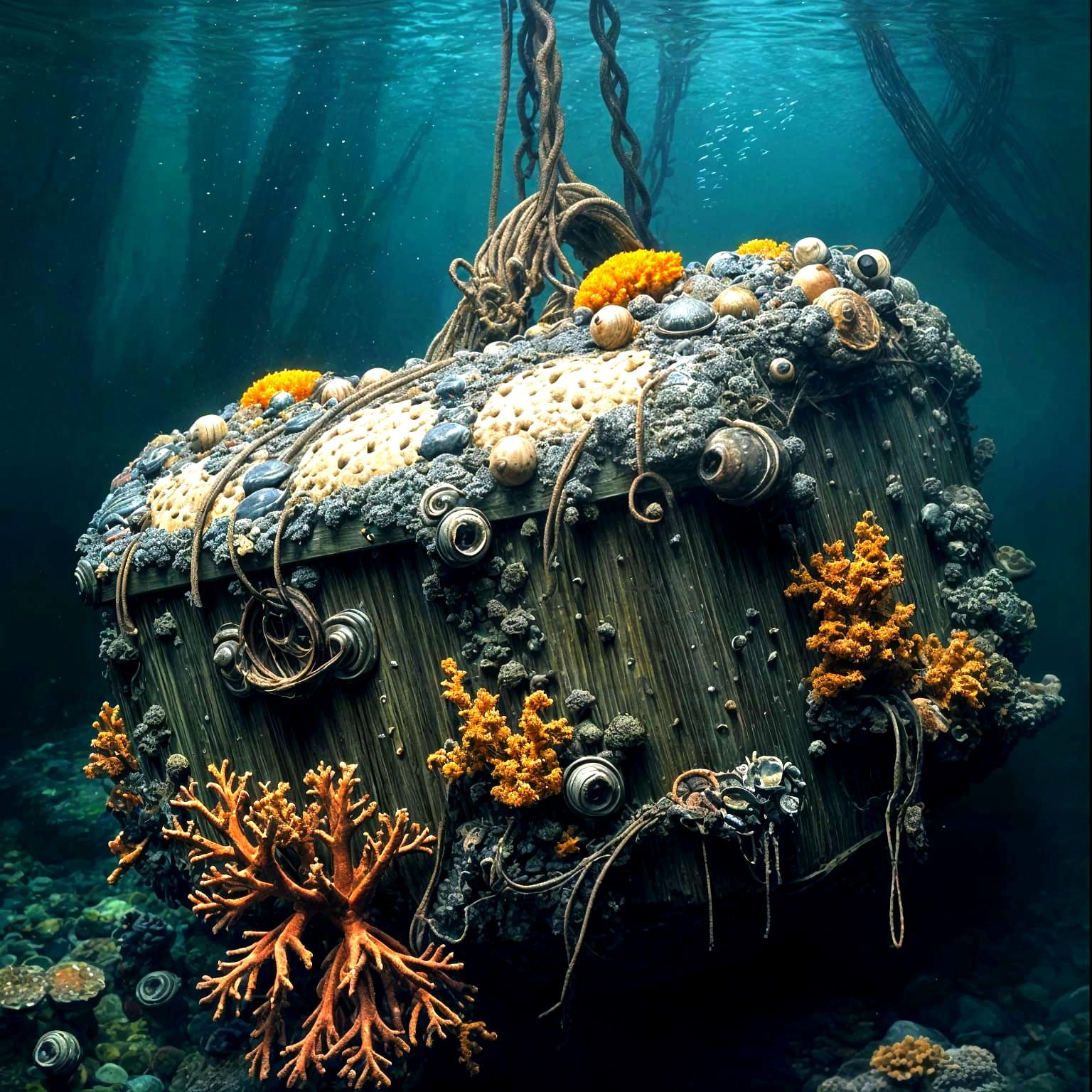 Barnacle-Covered Chest Pulled From Ocean Floor