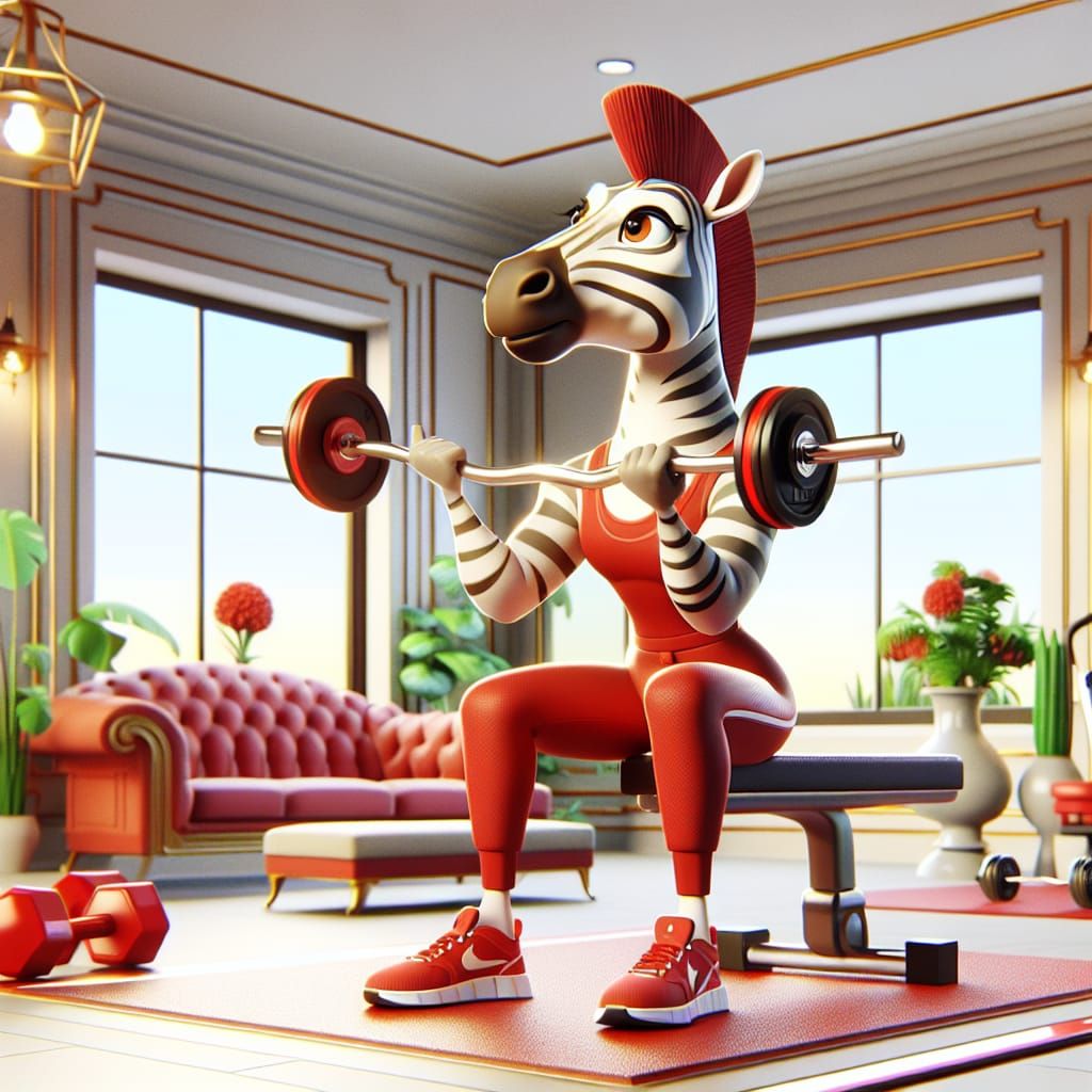 A Disney Pixar style 3D scene featuring a fancy female anthr...