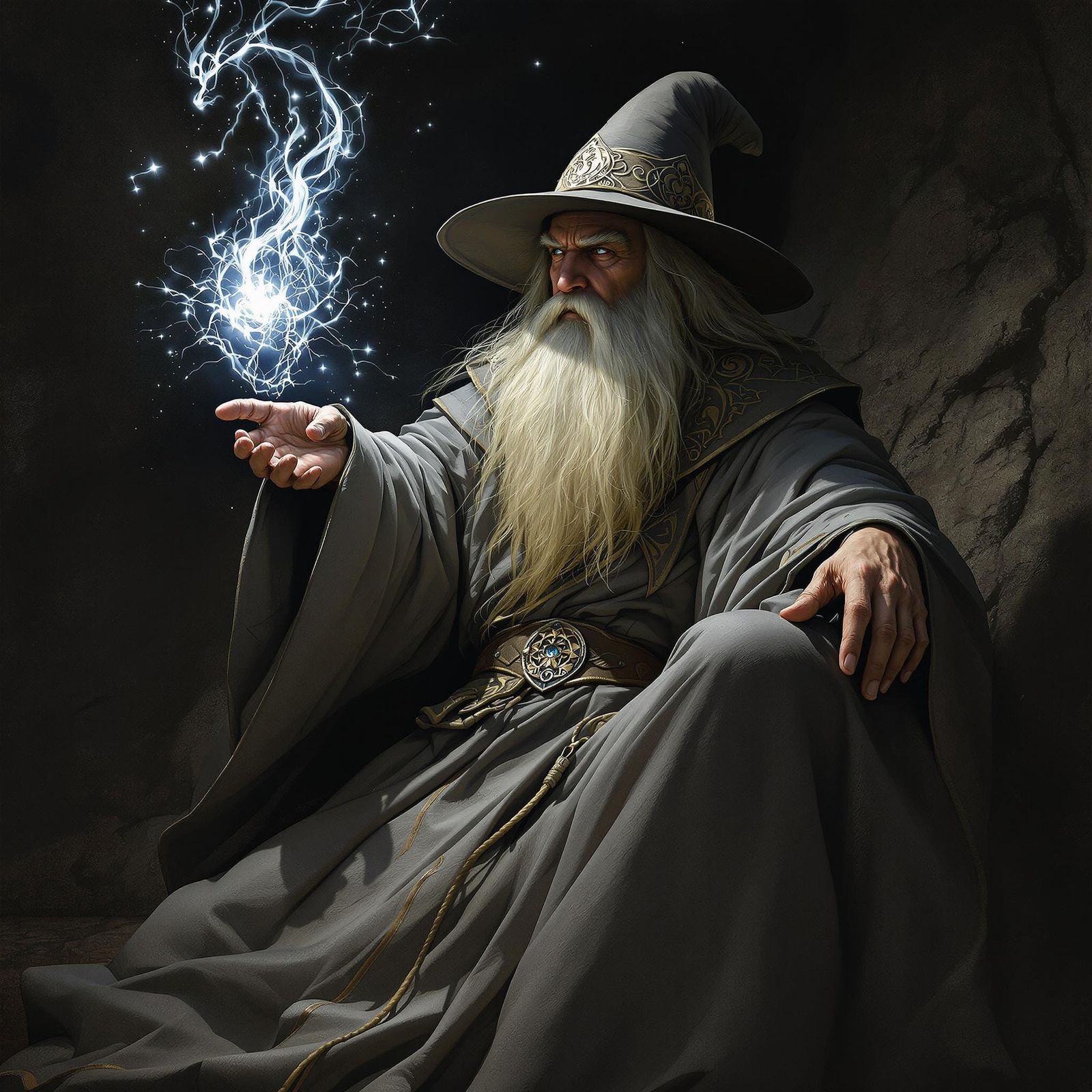 Gandalf in Shadows: A Magical Aura