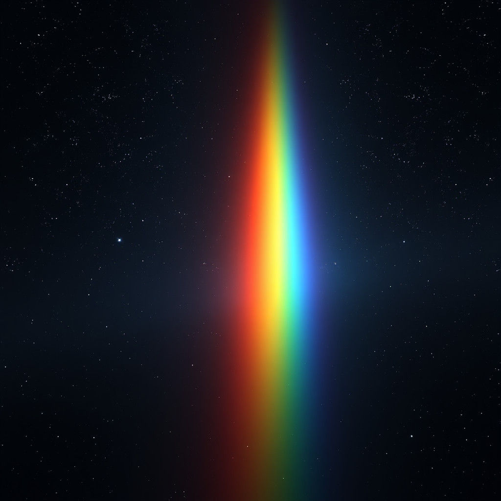 Photorealistic Rainbows in Deep Space