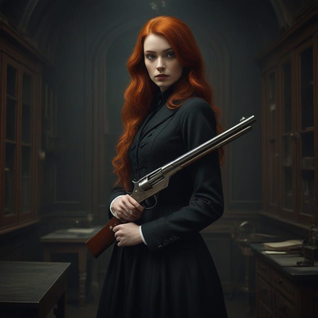 Gothic Scientist in Victorian Surgical Chamber