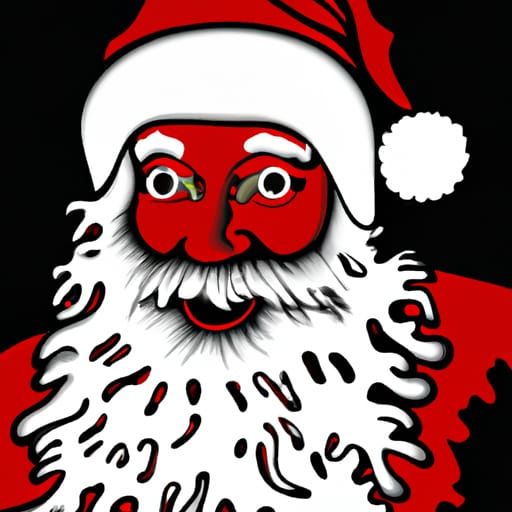 Creepy Santa Claus AI Image