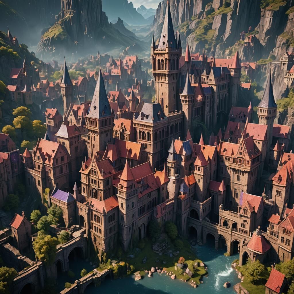 Fantastical Matte Painting with Deep Color