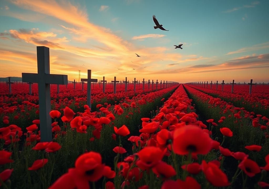 Poppies Bloom in Flanders Fields Memorial