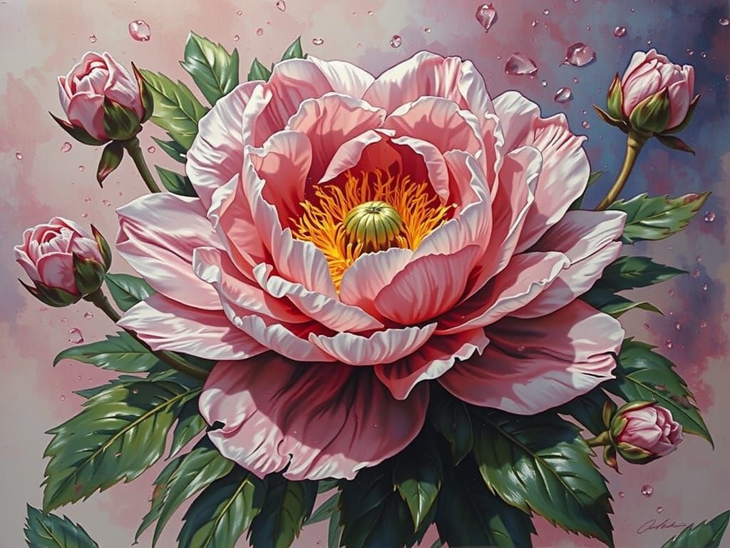 Pink peony