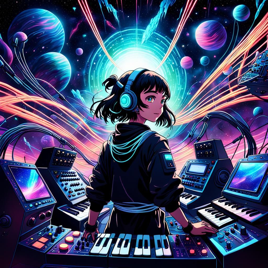 Sci-Fi Anime Creature at Spaceship Rave