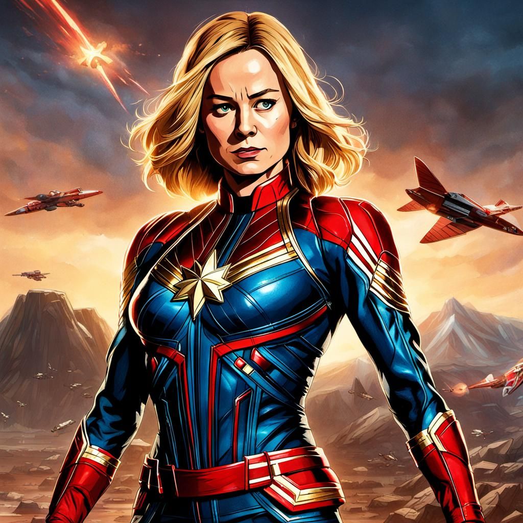 Captain Marvel: HD Rendering of Carol Danvers