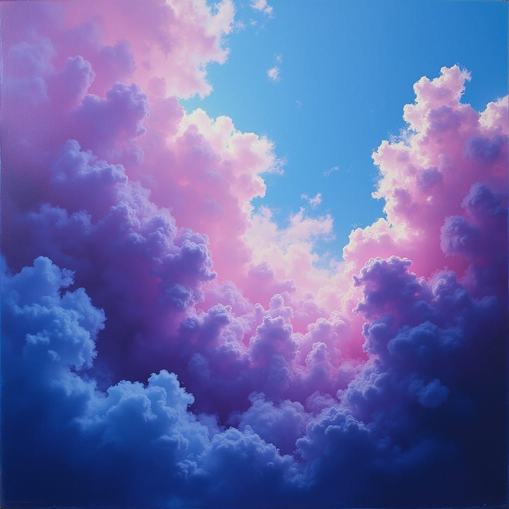 Dreamlike Abstract Expressionist Landscape in Ethereal Color...