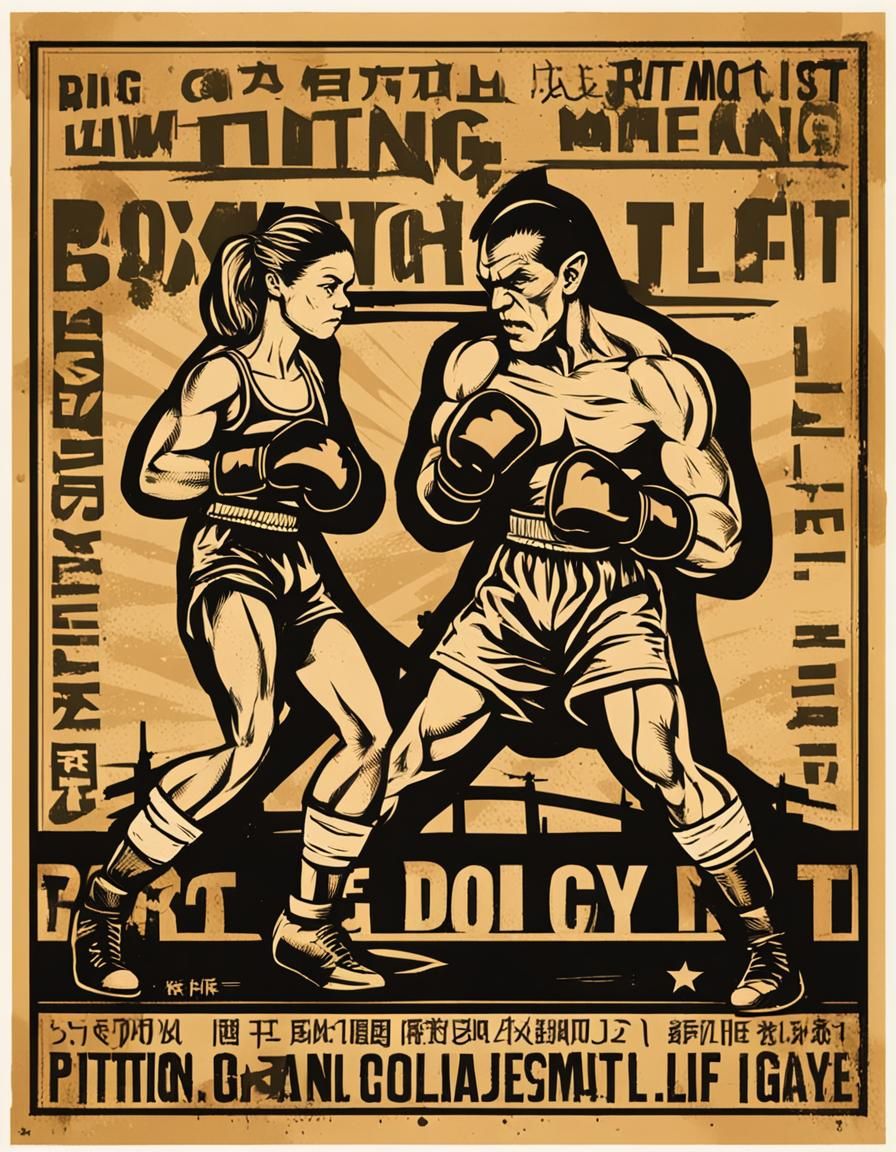 Boxing Match Poster: Goblin vs Elf