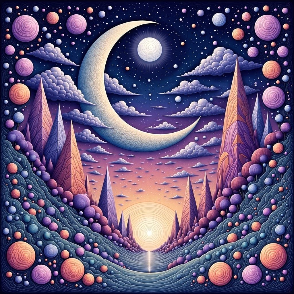 Fantasy Moon Valley with Detailed Textures