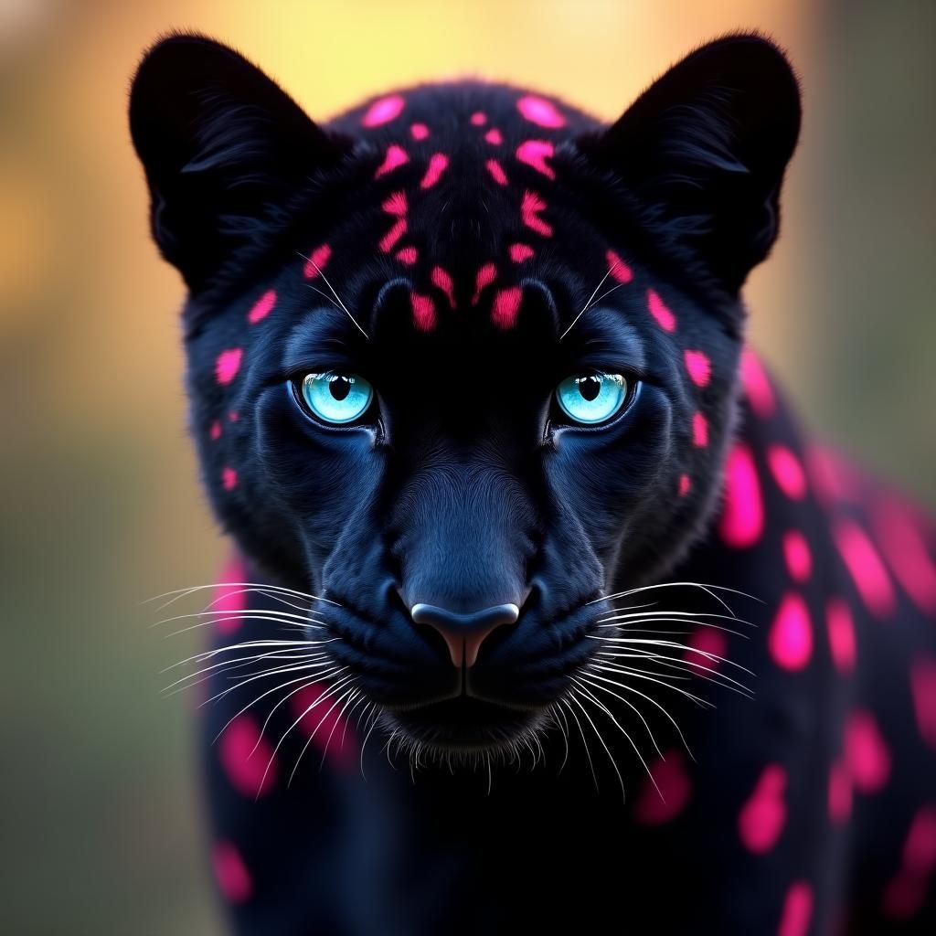 Black Leopard with Pink Spots in Unreal Engine 5