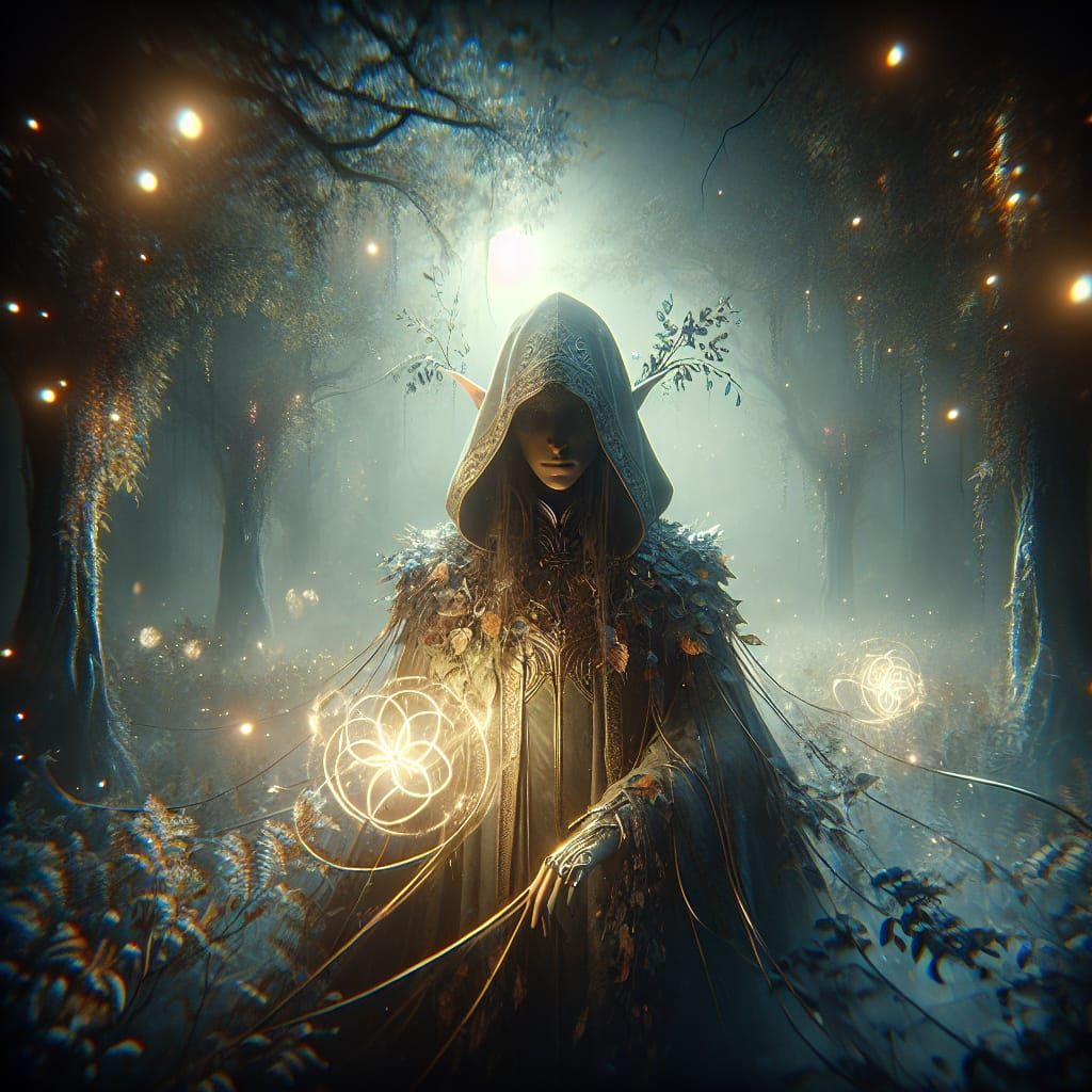 Mystical Elf Digital Art in Photorealistic Style