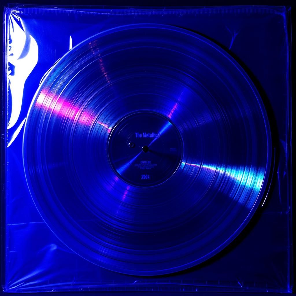 Metallic Record Sleeve with Silver Disc