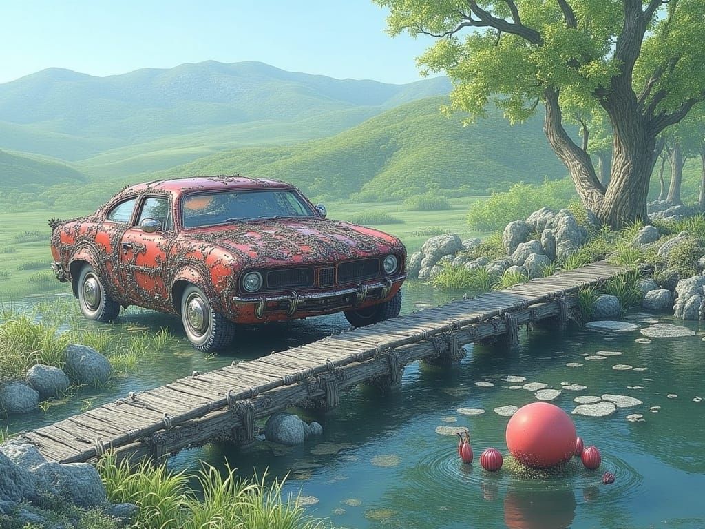 Abstract Image with Intense Colors