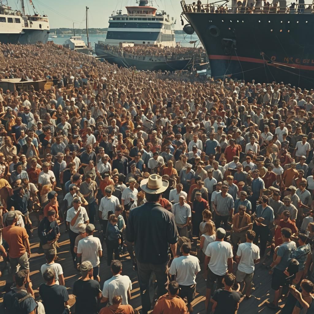 Music Festival on Ship in Pula Port, Cinematic