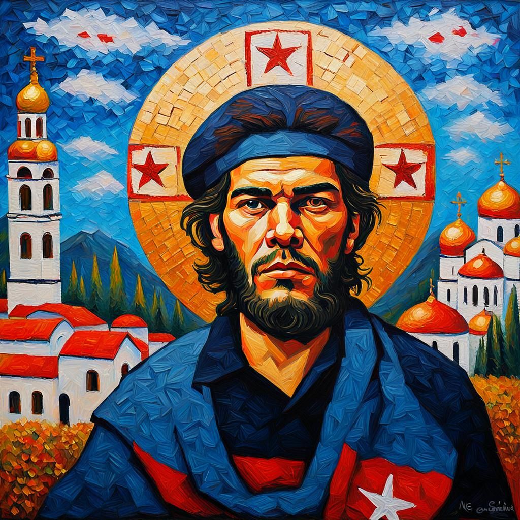 Che Guevara in Orthodox Religious Art Style