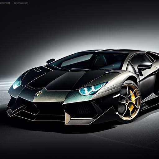 Hyperrealistic Lamborghini Aventador Splash Art