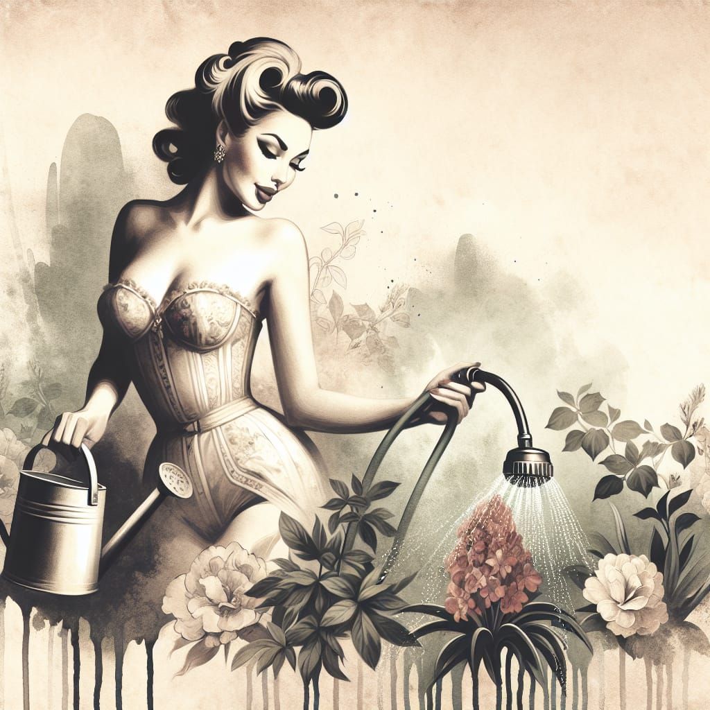 Tending the garden